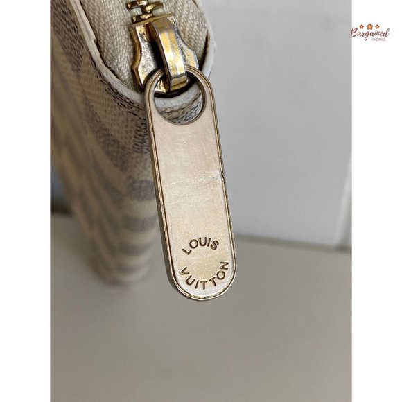 Authentic Louis Vuitton Damier Azur Canvas Leather Zippy Organizer Wallet CA1154 - Picture 2 of 12